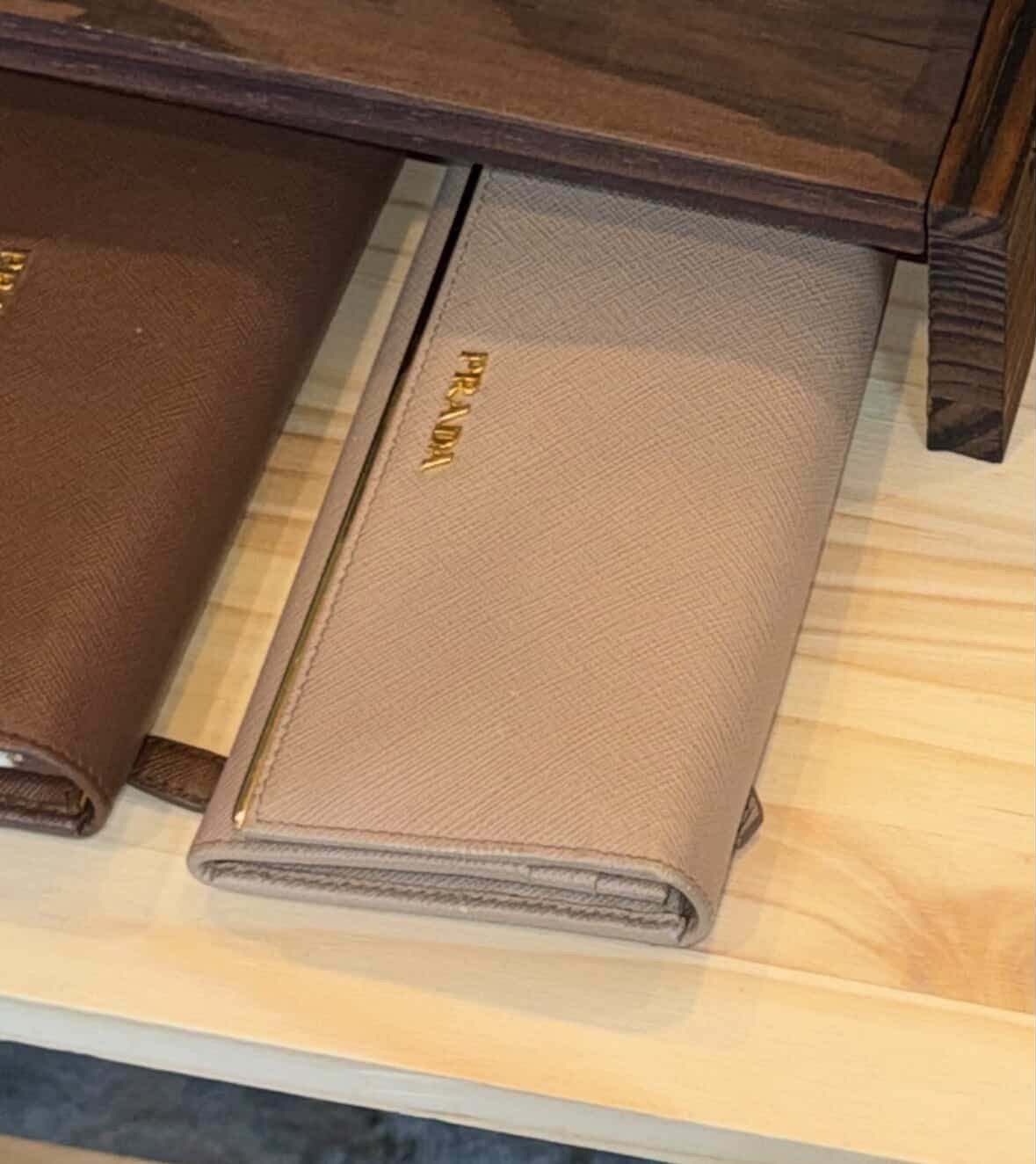 CC PRADA Beige + Gold Large Wallet