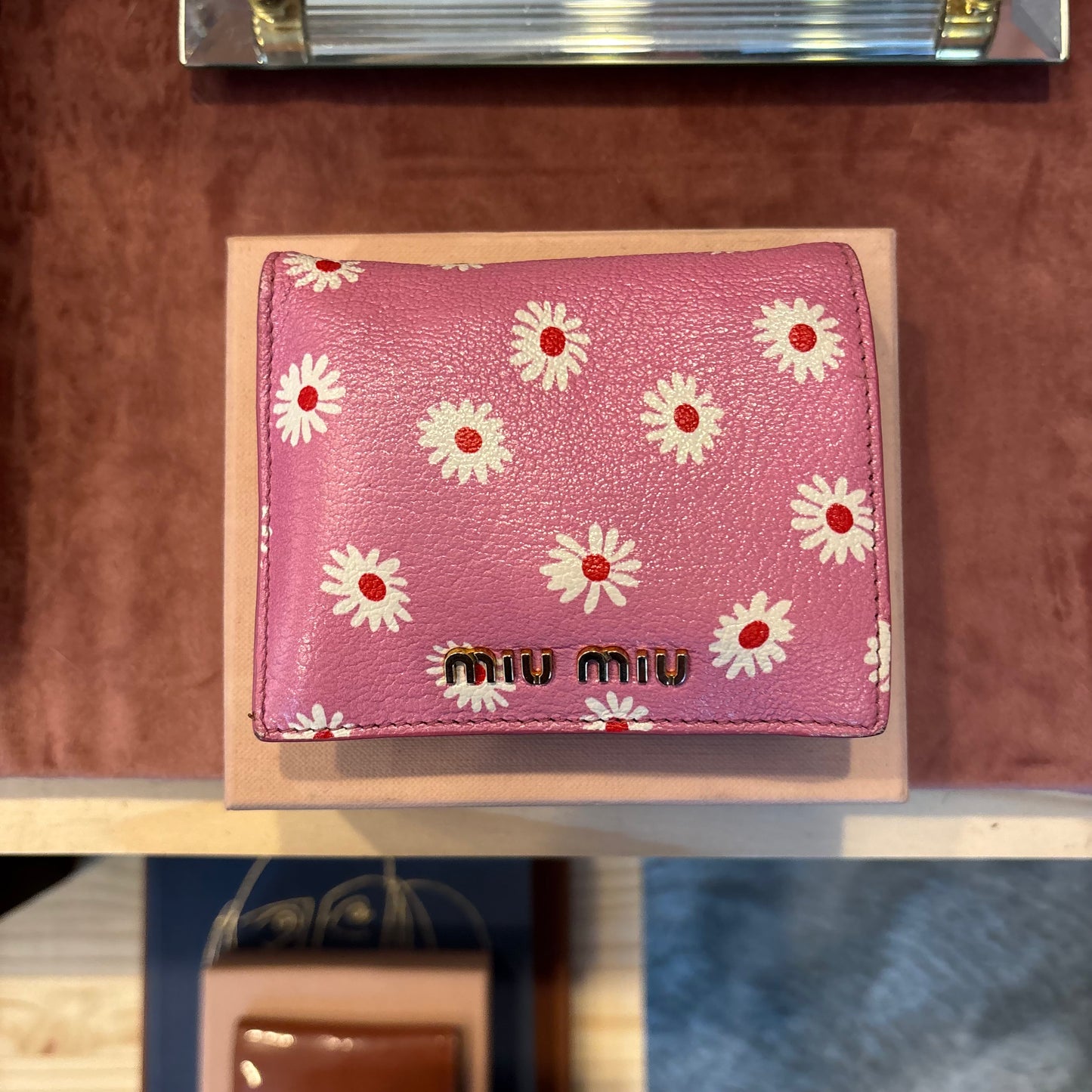 MIU MIU Pink Daisy Wallet