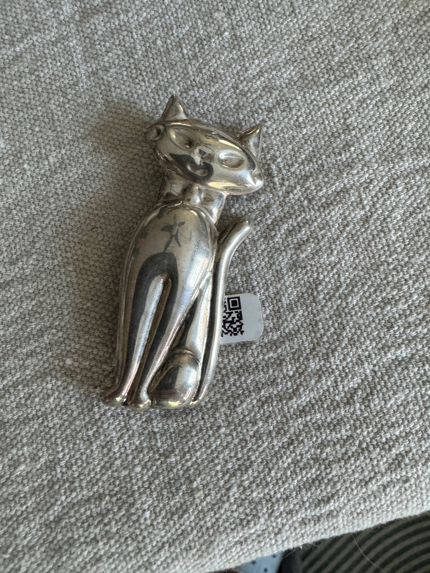 CC VTG SS925 Mexico Large Cat Brooch