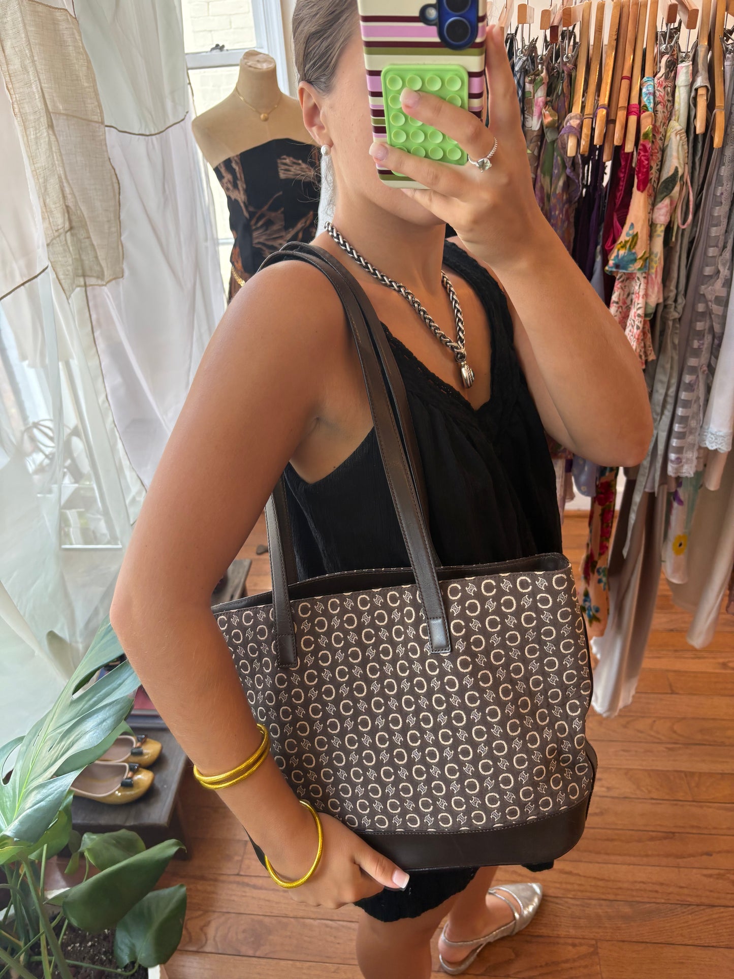 2000s CELINE Macadam Large Tote Bag