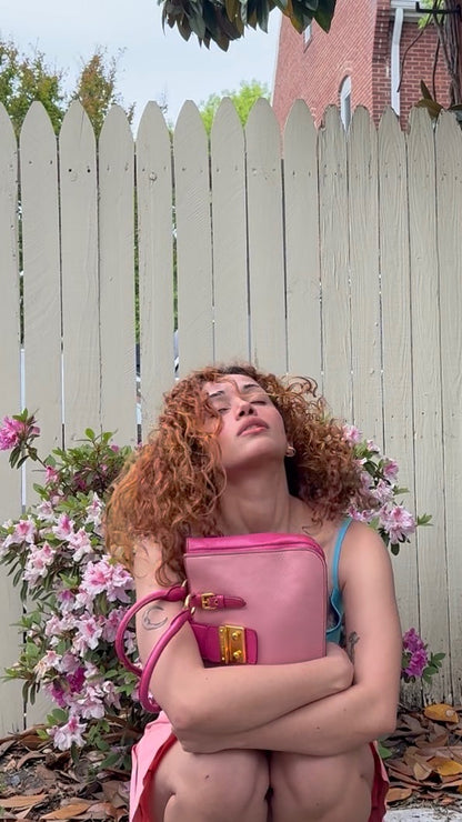 2000s MIU MIU Pink Leather Two-Way Bag