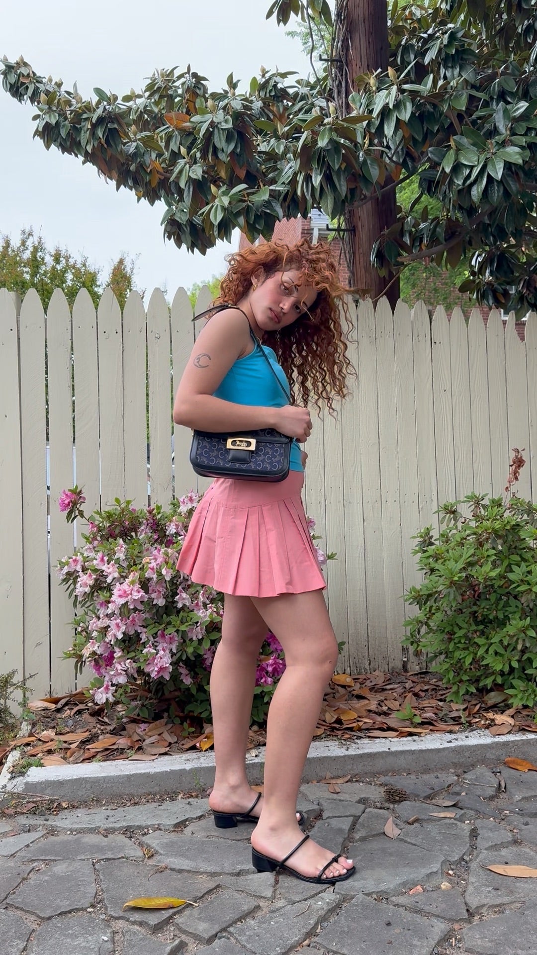 80s/90s CELINE Sulky C Navy Shoulder Bag