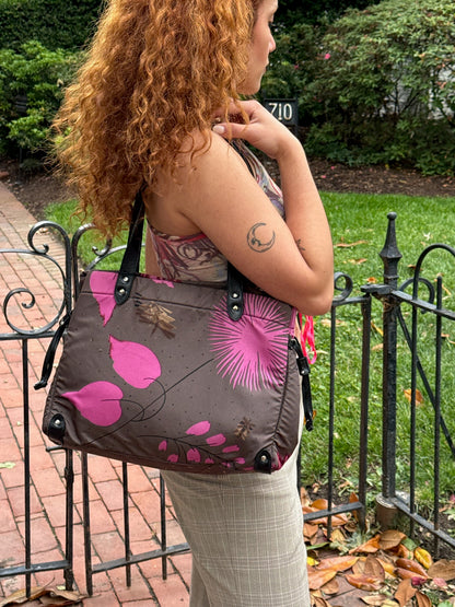 2000s MIU MIU Pixel Floral Nylon Bag
