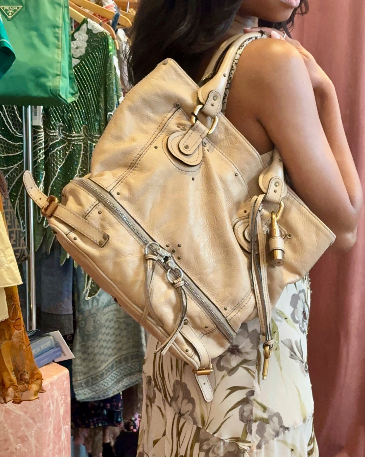 2000s CHLOE Paddington Beige Tote