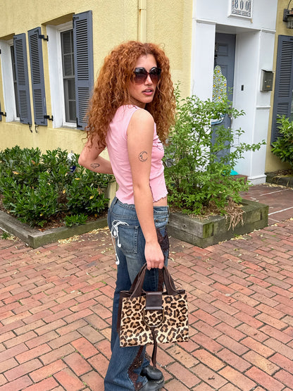 2000s DOLCE & GABBANA Leopard Pony Hair Bag