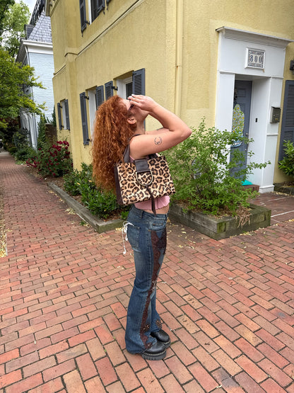 2000s DOLCE & GABBANA Leopard Pony Hair Bag