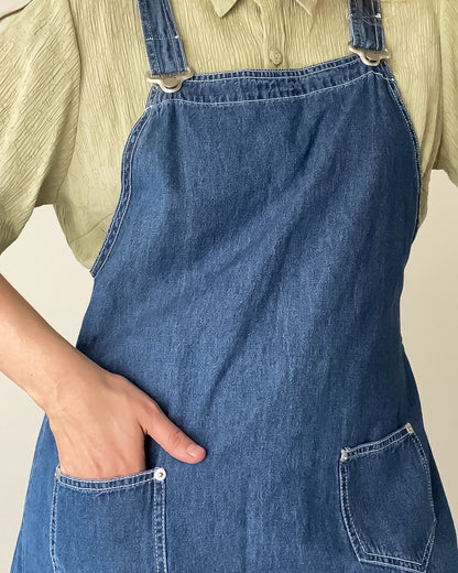 Vintage Denim Overall Dress (S/M)