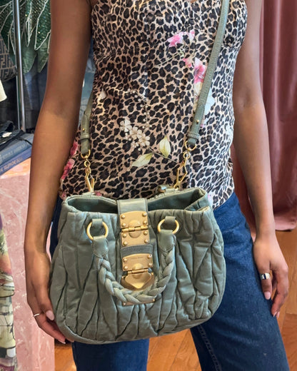 2000s MIU MIU Sage Matelasse Bag