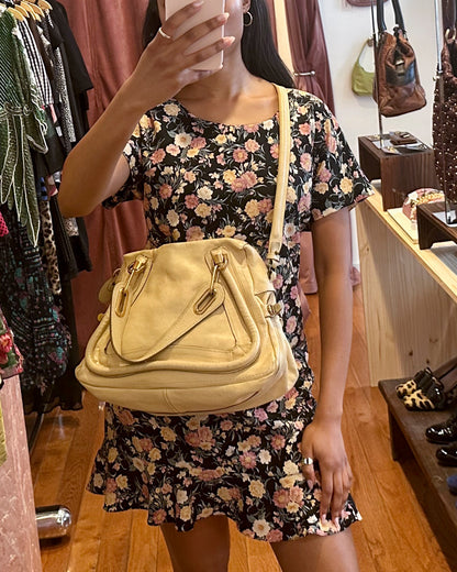 2000s CHLOE Paraty Beige Leather Bag