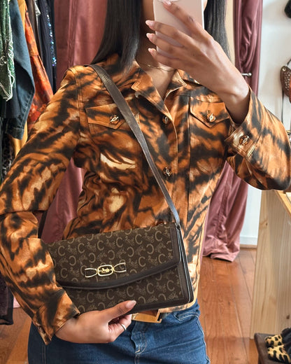90s CELINE Brown Sulky Shoulder Bag