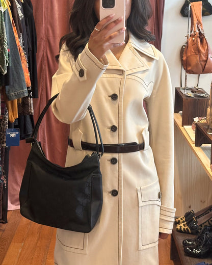 2000s GUCCI Black GG Shoulder Bag