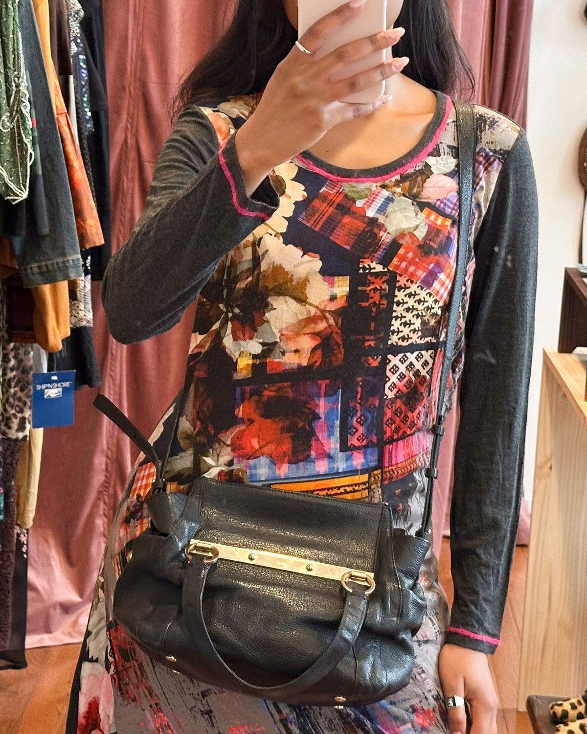 2000s CHLOE Bridget Black Leather Bag