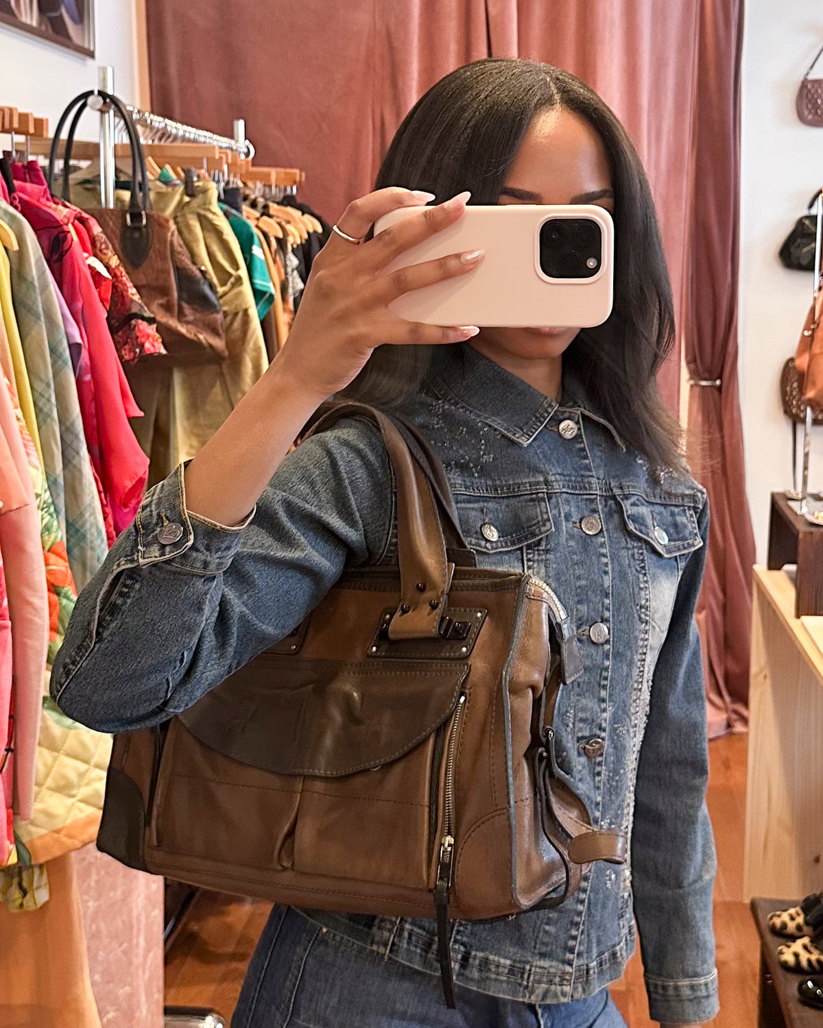 2000s CHLOE Tracy Brown Leather Bag