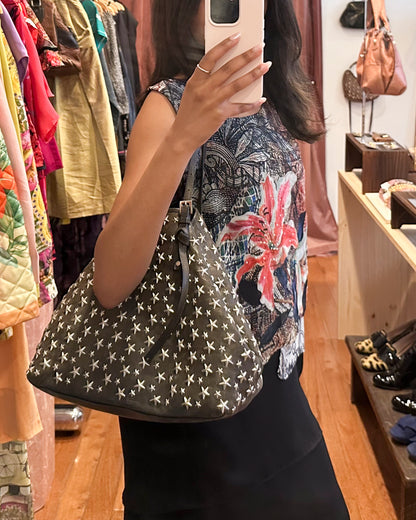 2000s JIMMY CHOO Sasha Medium Brown Leather Bag