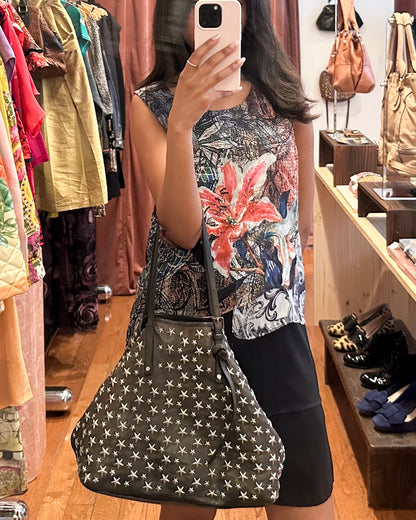 2000s JIMMY CHOO Sasha Medium Brown Leather Bag