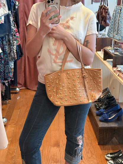2000s JIMMY CHOO Tan Small Sasha Bag