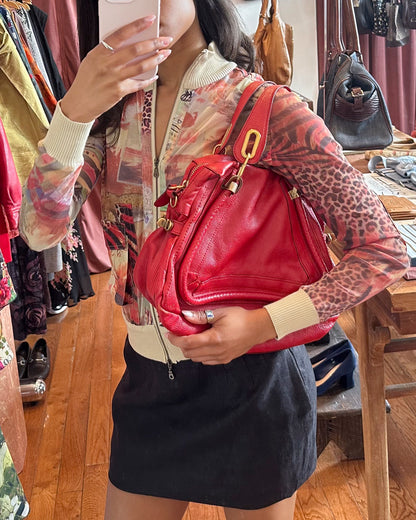 2000s CHLOE Red Paraty Bag