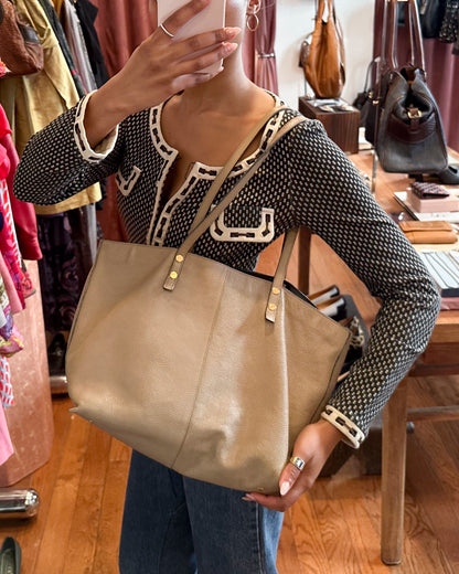 2000s CHLOE Taupe Leather Bag (as is)