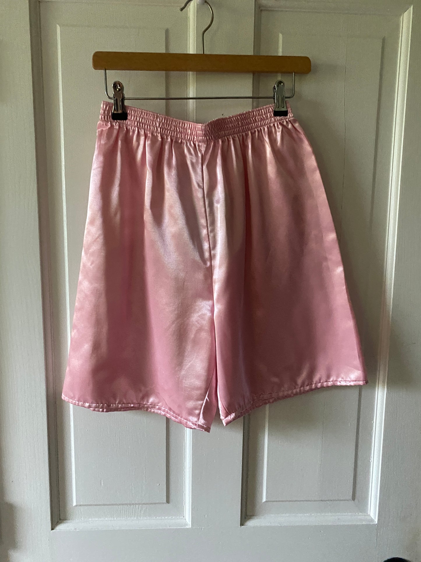 Vintage Rwrkd Blush Satin Boxer Shorts (S)