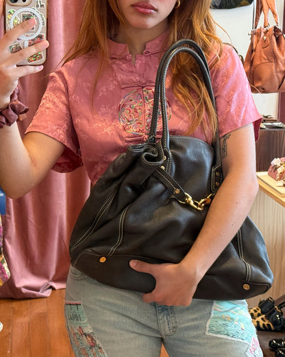 2000s CELINE Chocolate Horsebit Hobo Bag