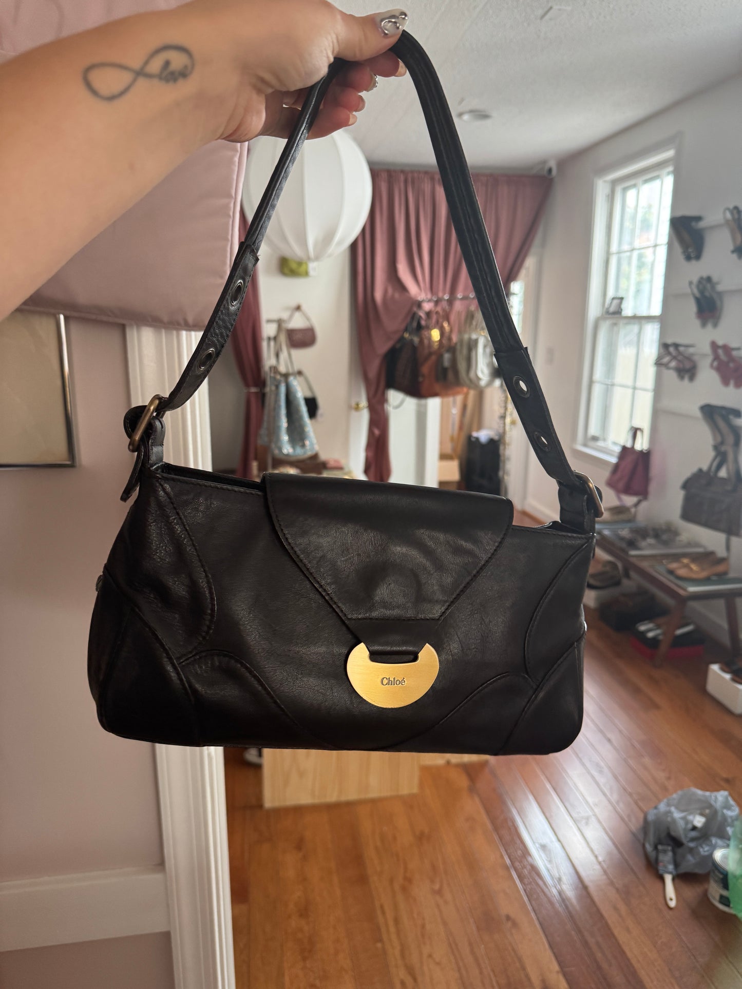 2000s CHLOE Black Shoulder Bag