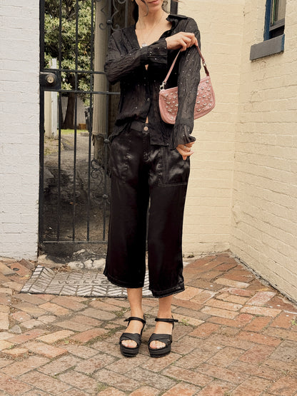 2000s JIMMY CHOO Pink Sasha Mini Baguette Bag