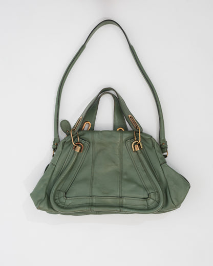CHLOE Paraty Sage Green Leather Bag