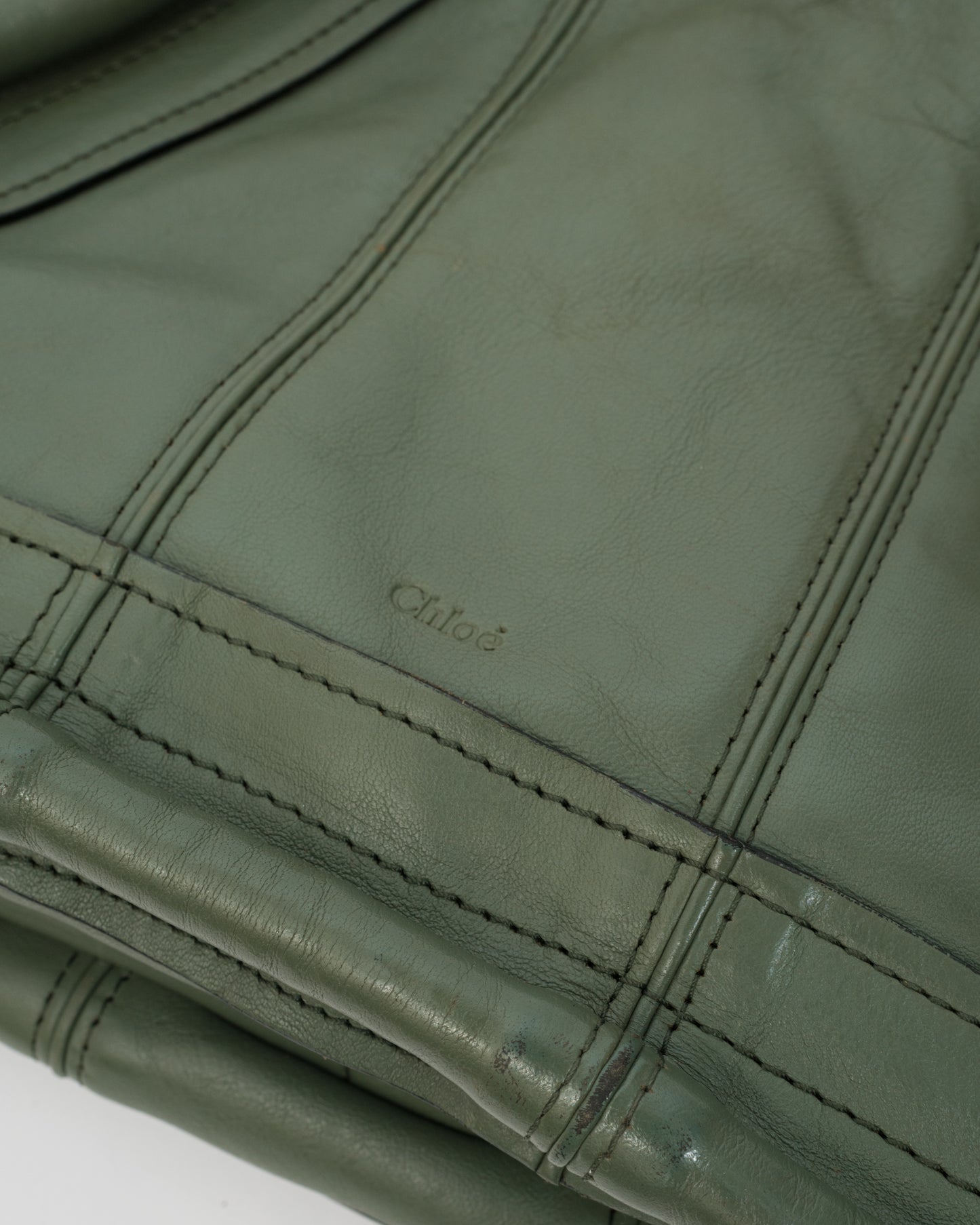 CHLOE Paraty Sage Green Leather Bag