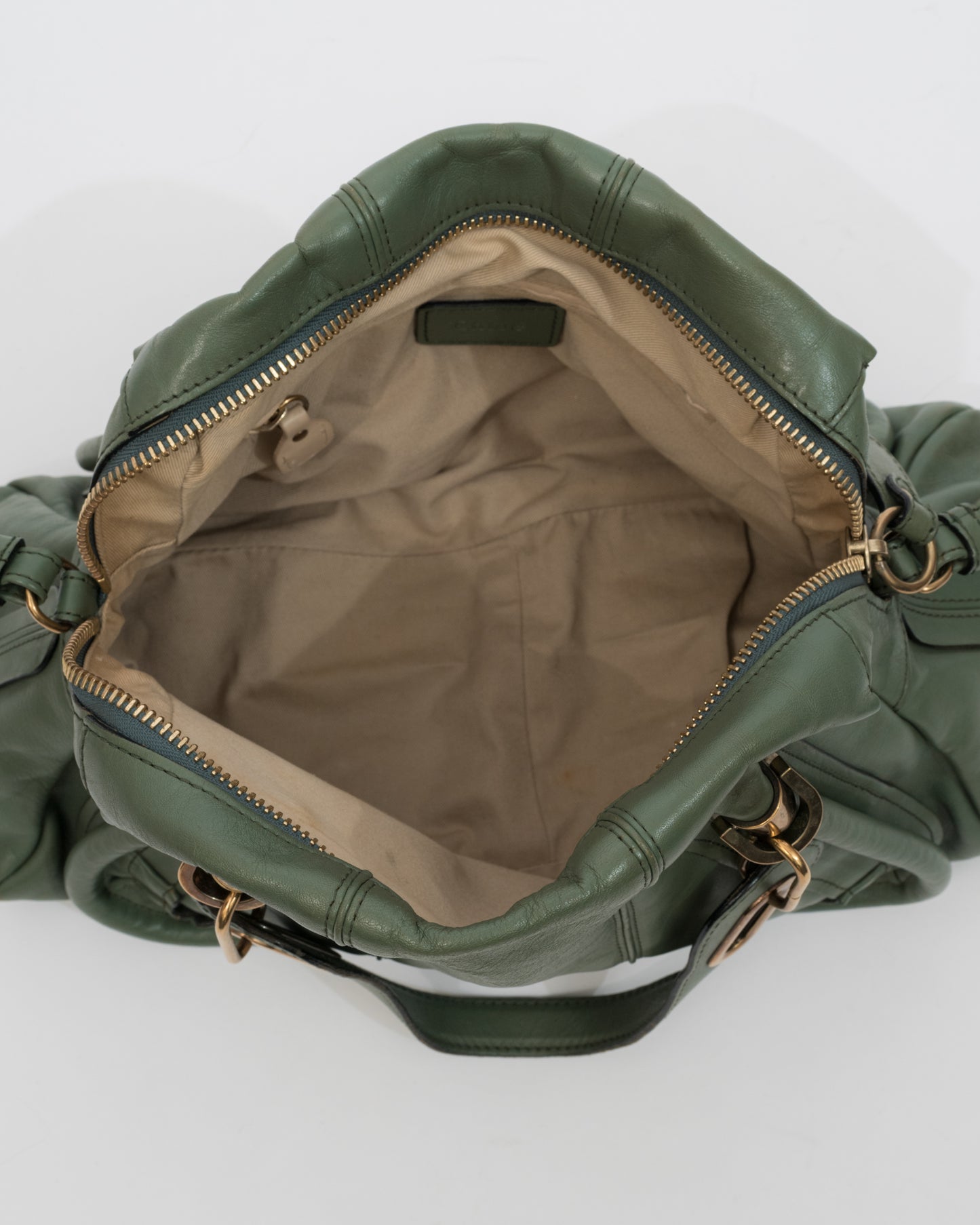 CHLOE Paraty Sage Green Leather Bag
