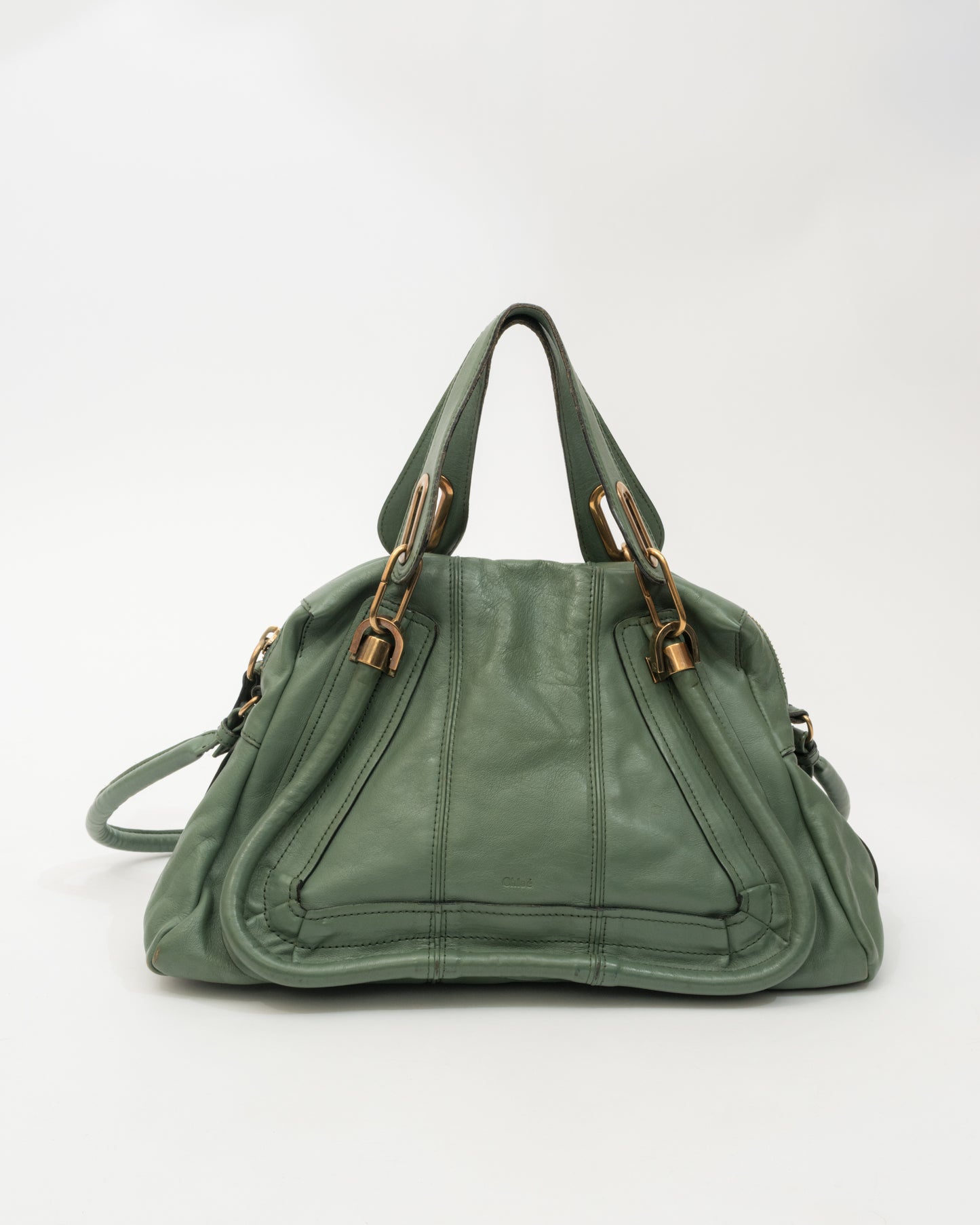 CHLOE Paraty Sage Green Leather Bag