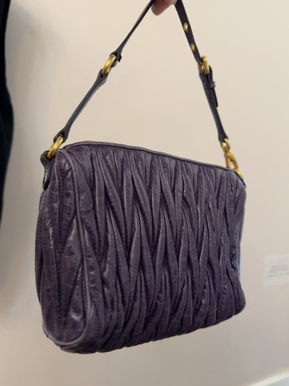 VTG MIU MIU Petite Matelasse Purple Bag