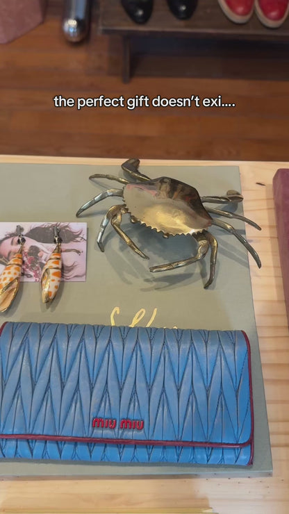 70s Brass Crab Ashtray