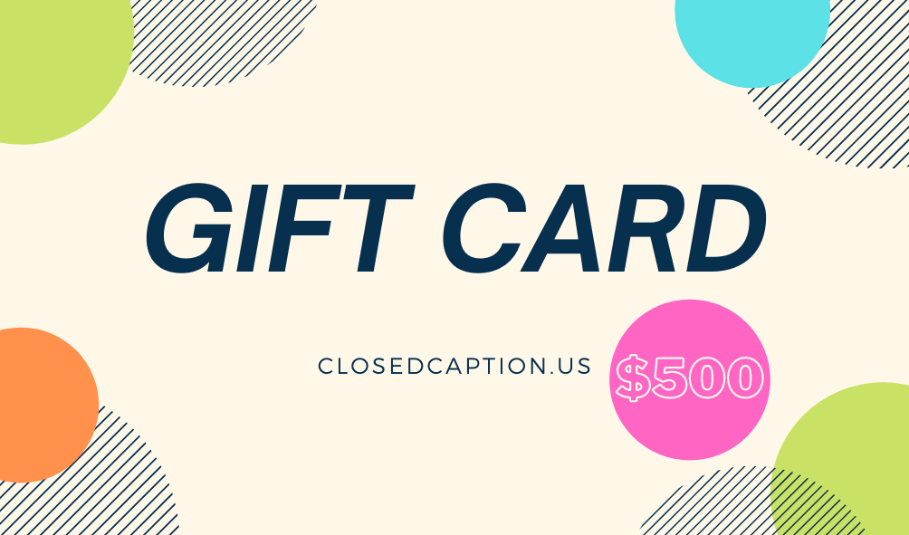 Gift Card - $500 - Closed Caption | Shop Vintage + Handmade. Always Sustainable. Never Wasteful.