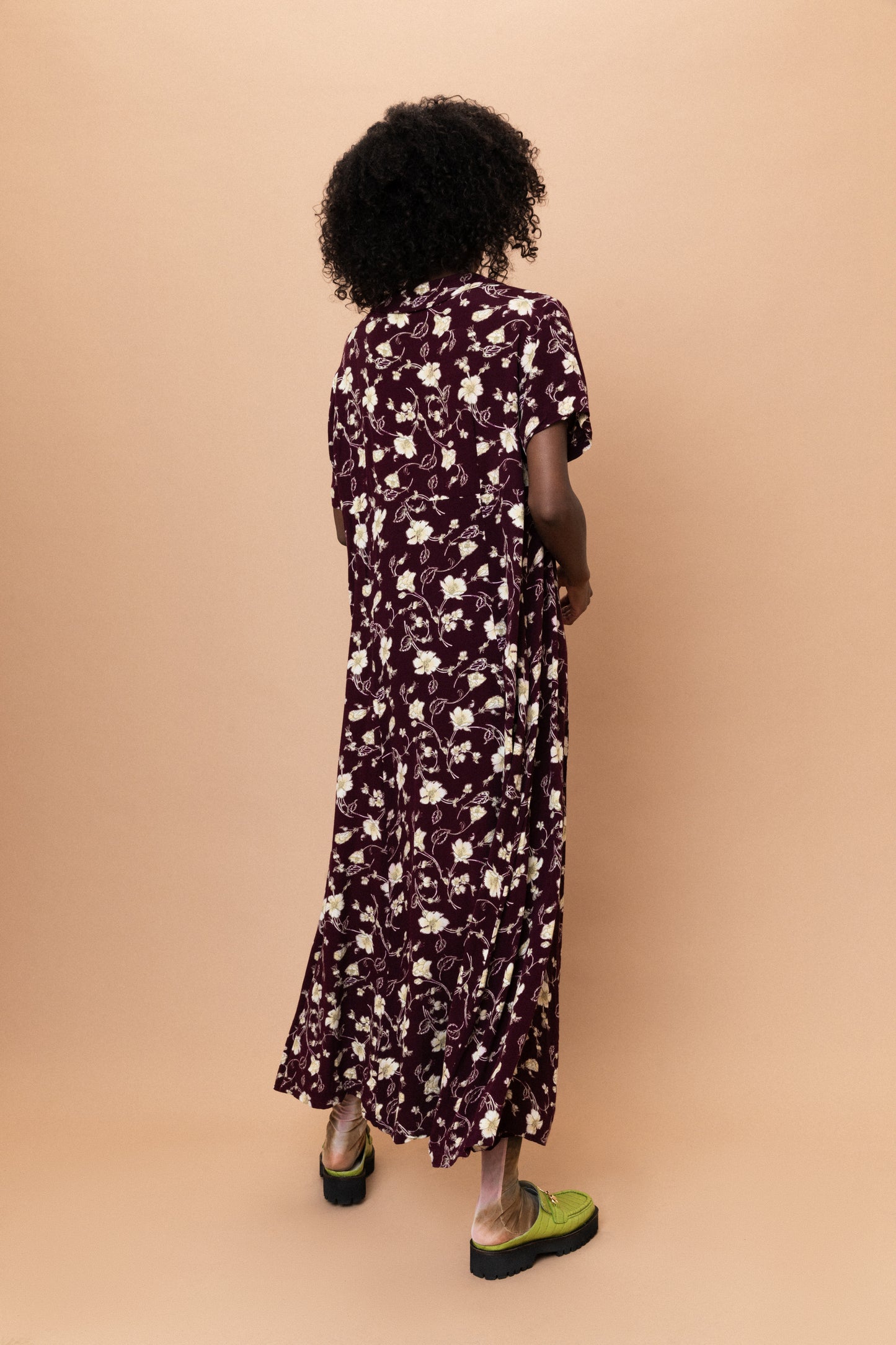 Vintage Oversized Floral Maxi Dress (S-L)