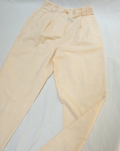 Vintage Peach Linen Trousers (XS)