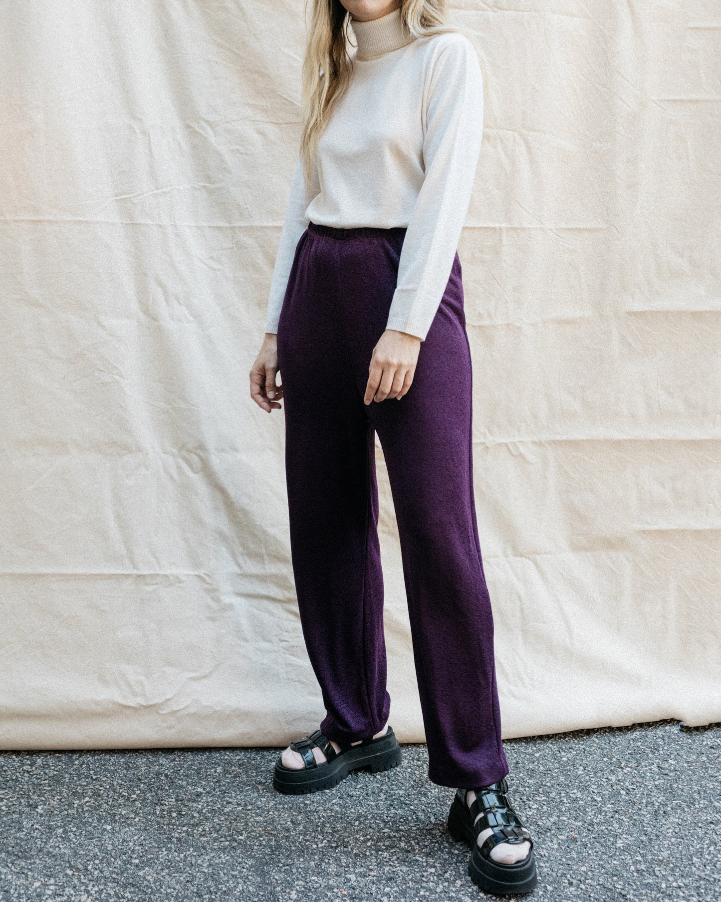 Vintage Purple Knit Pants (M/L)