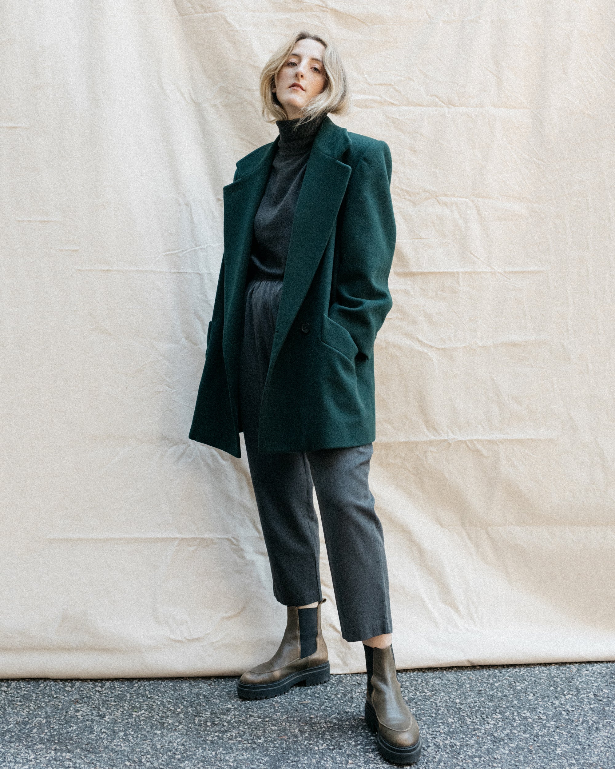 Forest green clearance overcoat