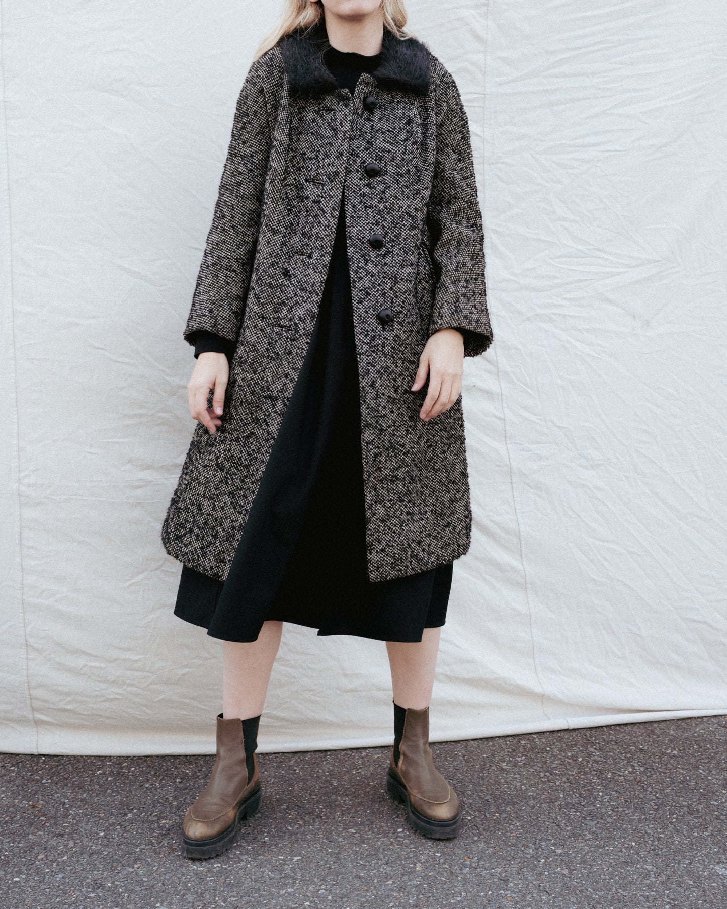 Vintage Boucle Wool BERLIN Coat #7 (XS/S + S/M)