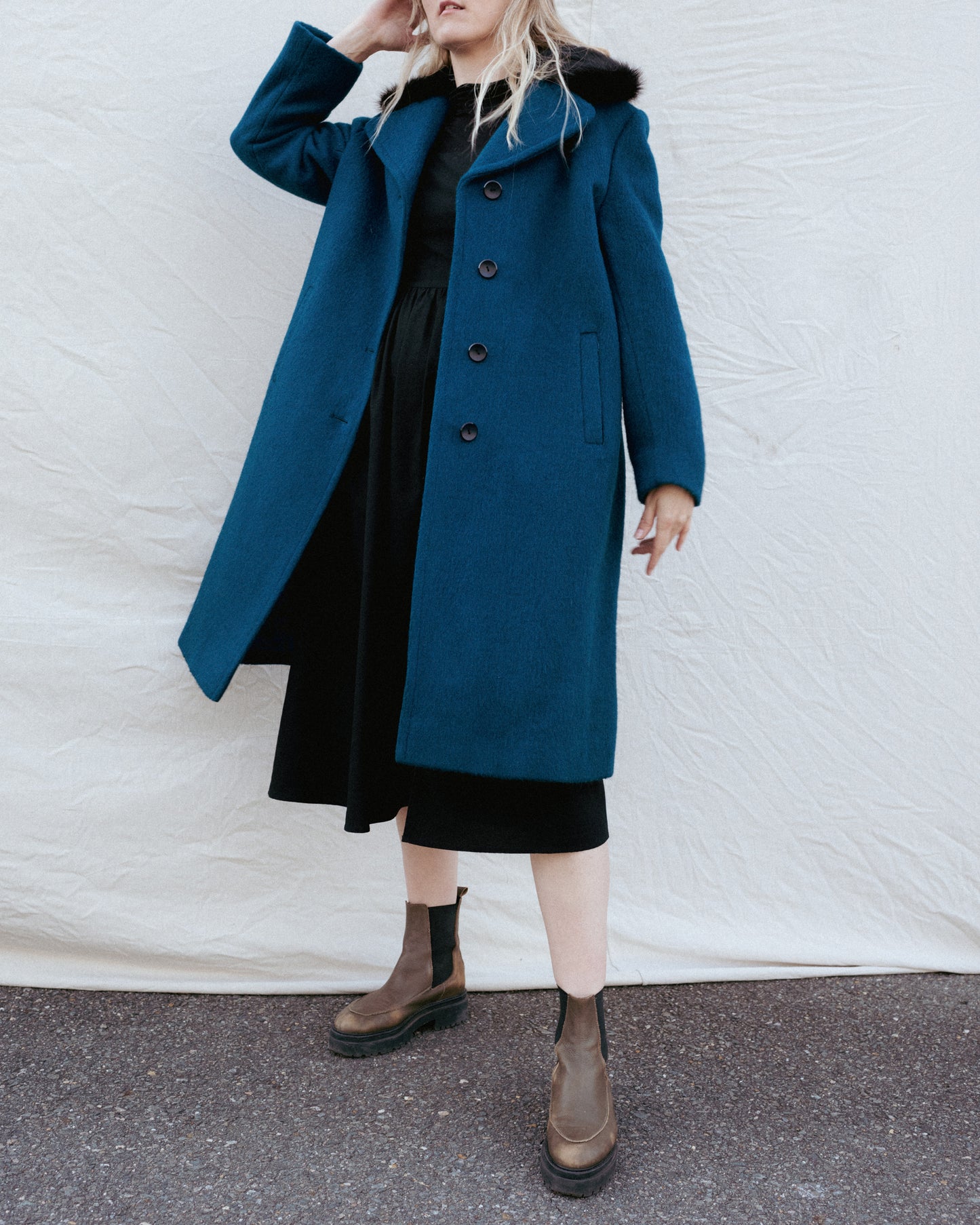 Vintage Wool + Mink BERLIN Coat #9 (S)