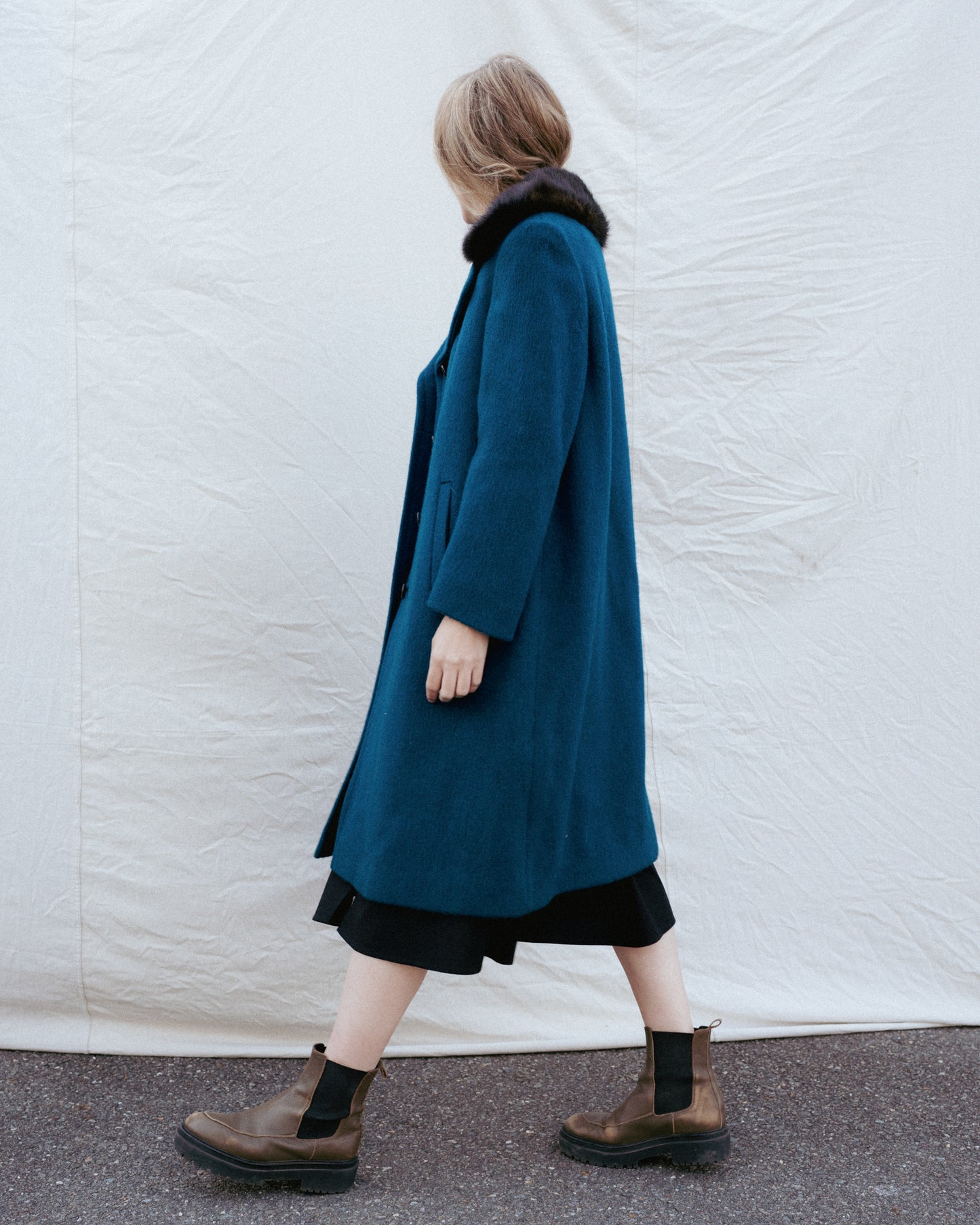 Vintage Wool + Mink BERLIN Coat #9 (S)