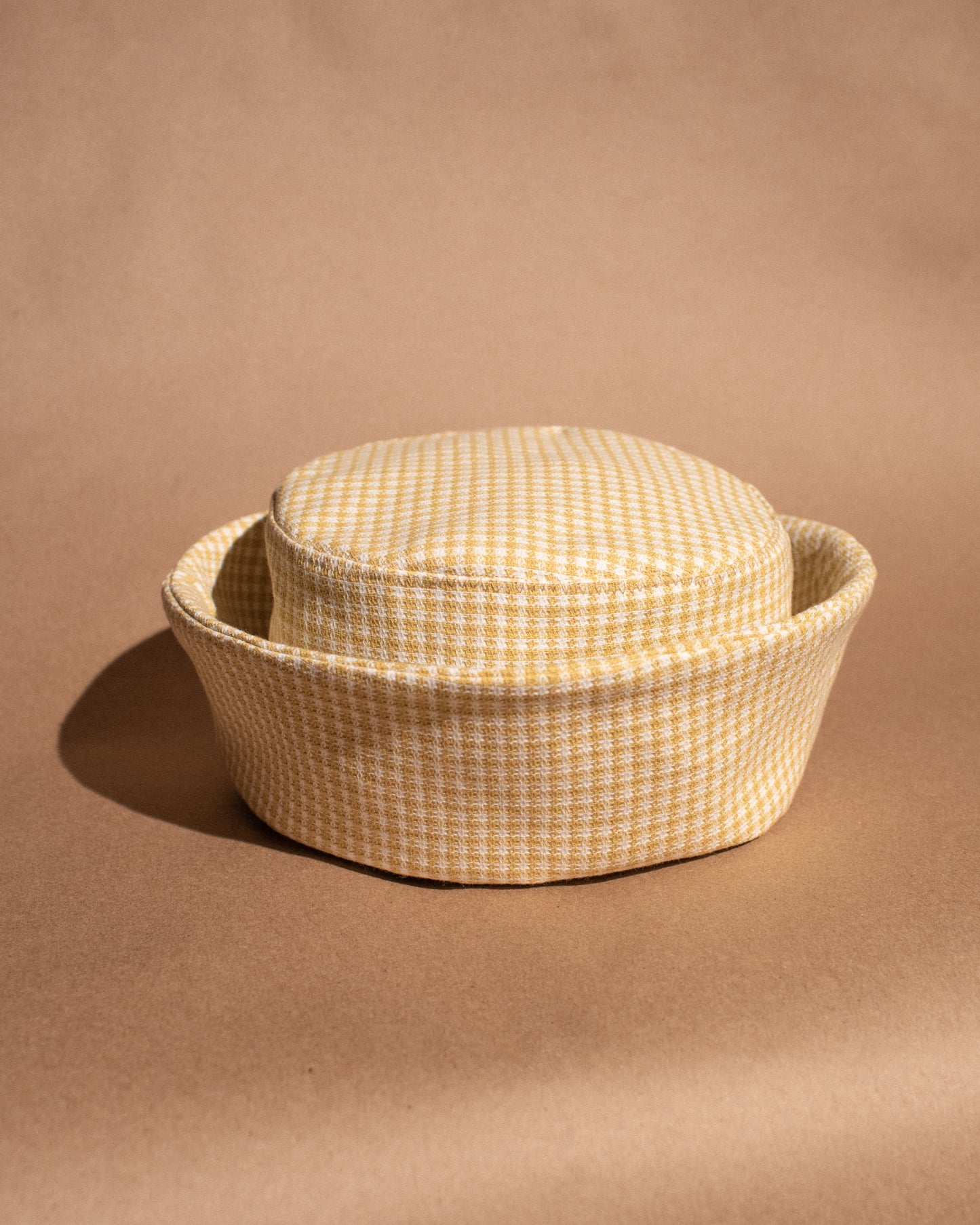 Agnes Hat in Gingham Sand