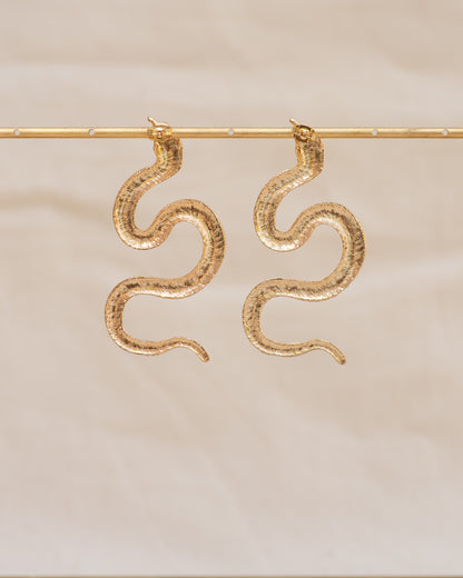 Golden Serpent Earrings
