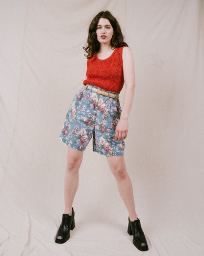 Vintage Floral Cotton Shorts (S-L)