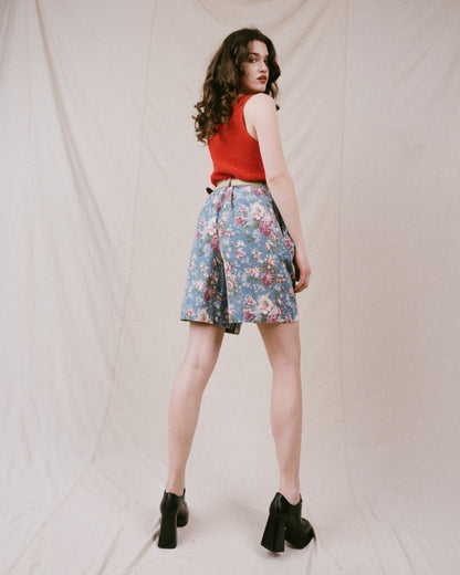 Vintage Floral Cotton Shorts (S-L)