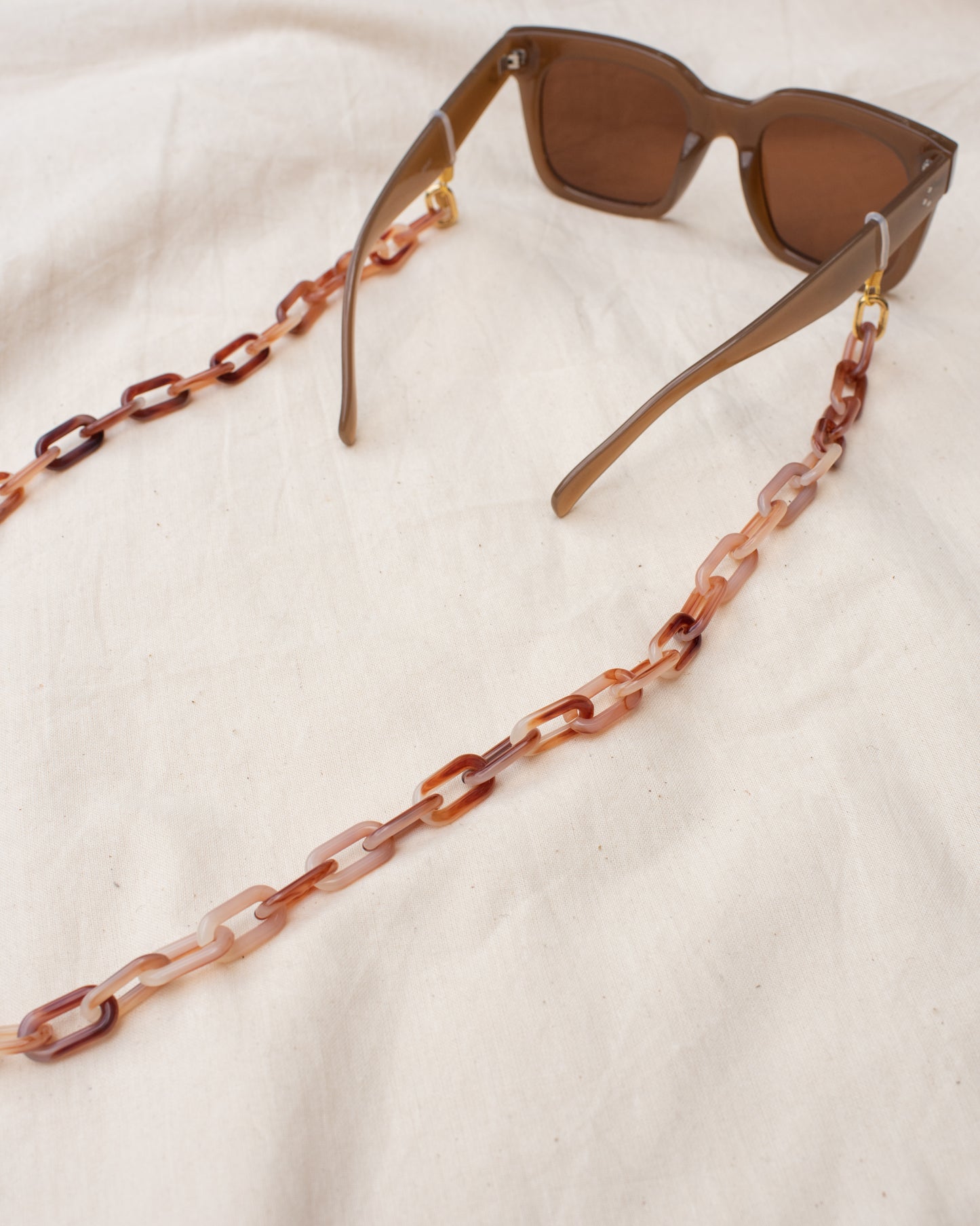 Chunky Raspberry & Creme Eyewear Chain