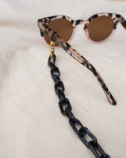Chunky Black Marble Eyewear Chain