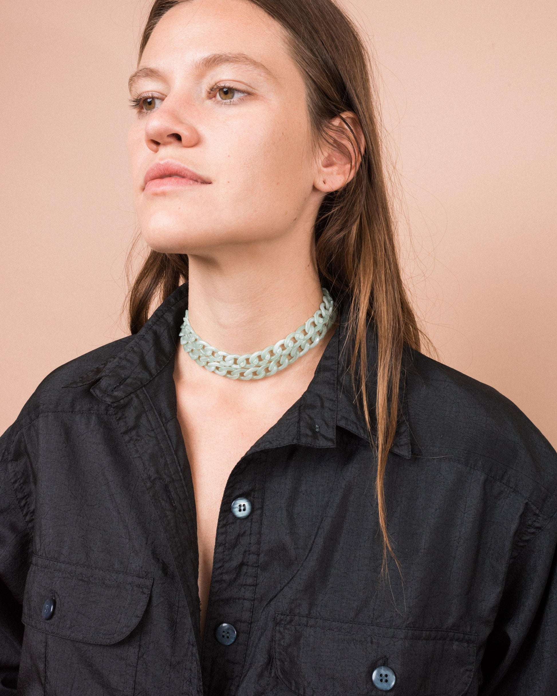 Chunky Mint (Sun) Glasses Chain - Closed Caption | Shop Vintage + Handmade. Always Sustainable. Never Wasteful.