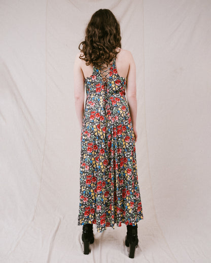 Vintage Strappy Maxi Dress (S/M)