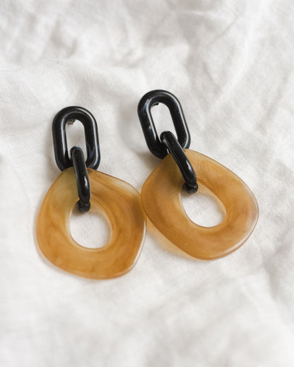 Clementine Earrings in Sand + Marble