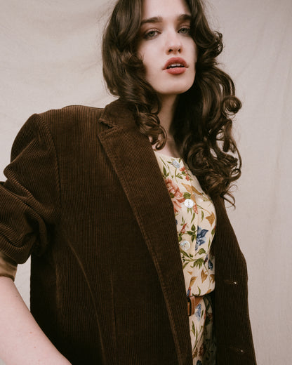 Vintage Oversized Corduroy Blazer (S-L)